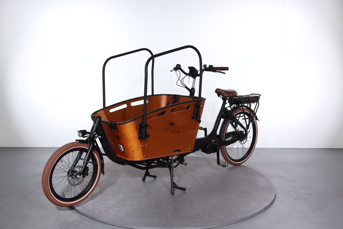 Vélo cargo électrique Vogue Carry 3 noir/marron (hydraulique